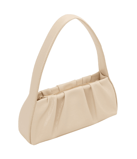 Bolsa Baguete em PU com Textura Croco