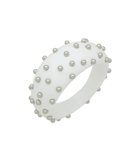Bracelete Robusto com Aplicação de Esferas Metalizadas