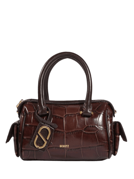 Bolsa Feminina Mini Bag Tay Couro Marrom Schutz