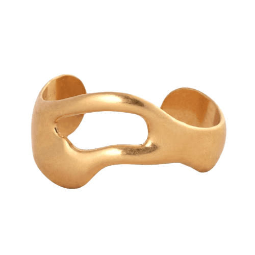 Bracelete rígido orgânico feminino - Dourado | Bia Parente - Special Edition