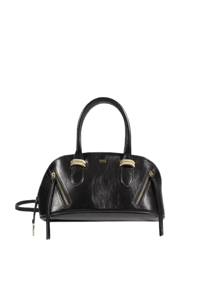 Bolsa Bowling Moon Média Couro Preta