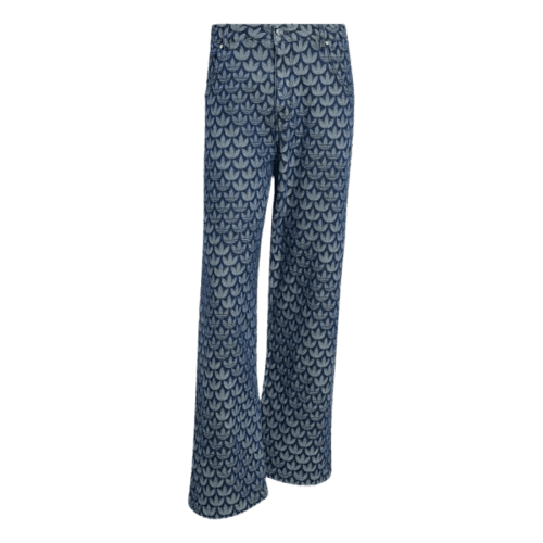 CALÇA JEANS LARGA MONOGRAMA