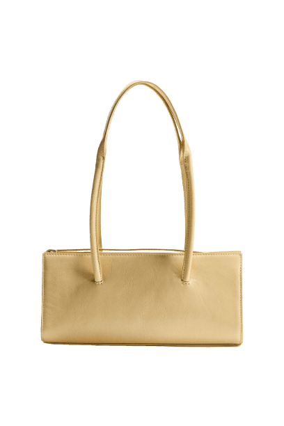 Bolsa de ombro pequena em couro