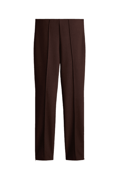Calça slim com vinco