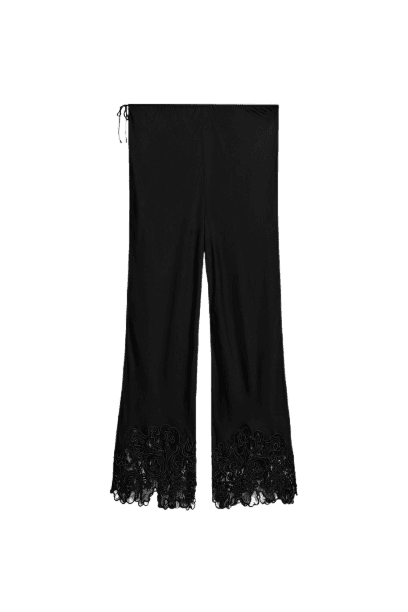 CALÇA ACETINADA COM BORDADOS ZW COLLECTION