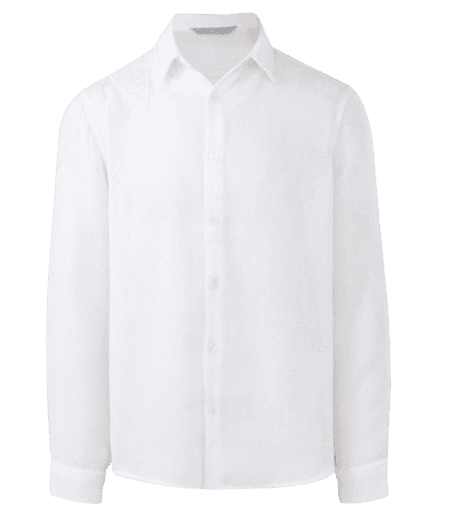 Camisa Texturizada com Detalhes em Bordado de Peixe Off White