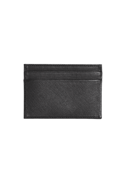 Porta Cartão Flat Saffiano Preto