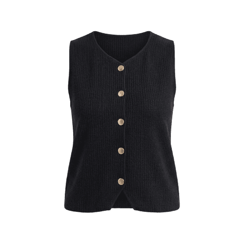 colete feminino de tricot plus size azul