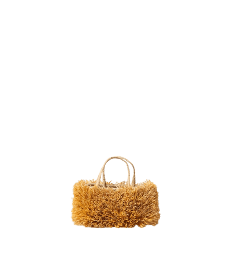 Straw Mini Basket Akra Salinas Camel