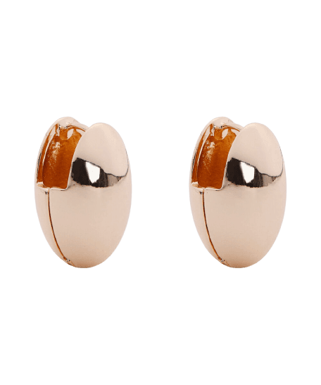 brinco oval click dourado
