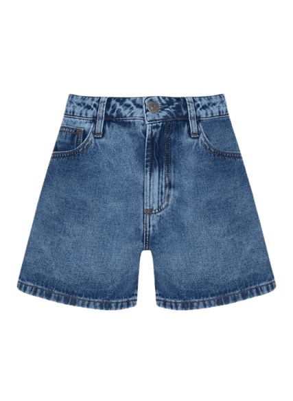 Shorts Jeans Evasê Madison John John Feminino