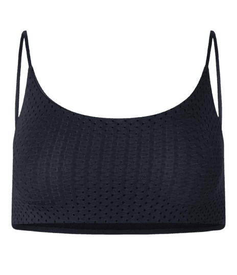 Top Esportivo em Microfibra Texturizada sem Bojo Preto