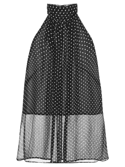 Blusa Feminina Alongada Com Decote Halter Preto '2Essential