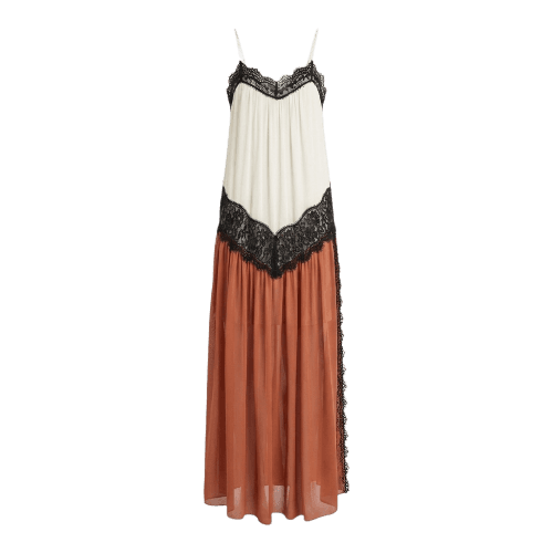 White and Black Lace Dress