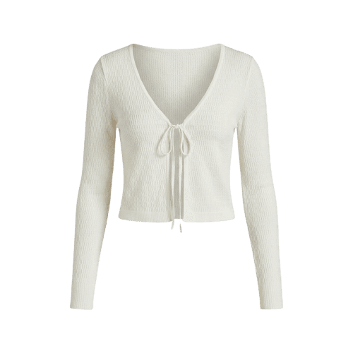 Blusa Manga Longa Com Lacinho