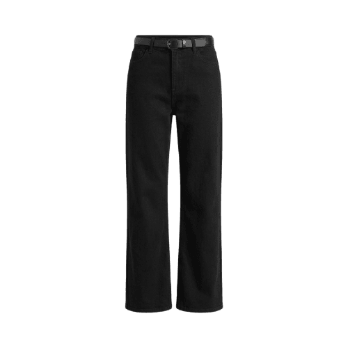 Calça Pool Jeans wide slim feminina em sarja - Preta