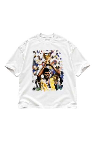 Camiseta Oversized Approve X Romário Branco