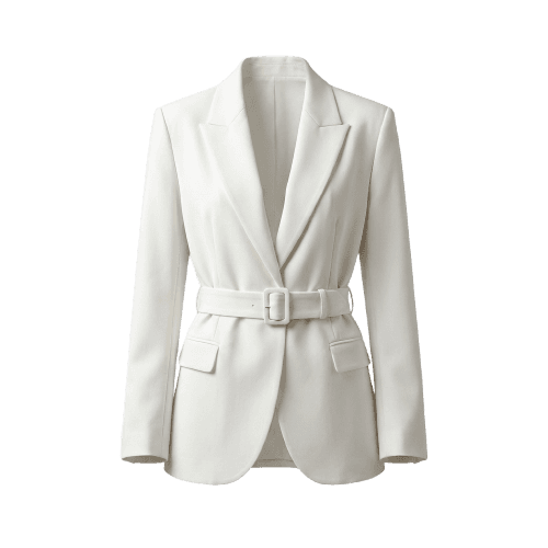 Blazer com faixa feminino - Branco