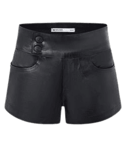 Mini Short em Jeans Resinado com Cintura Baixa