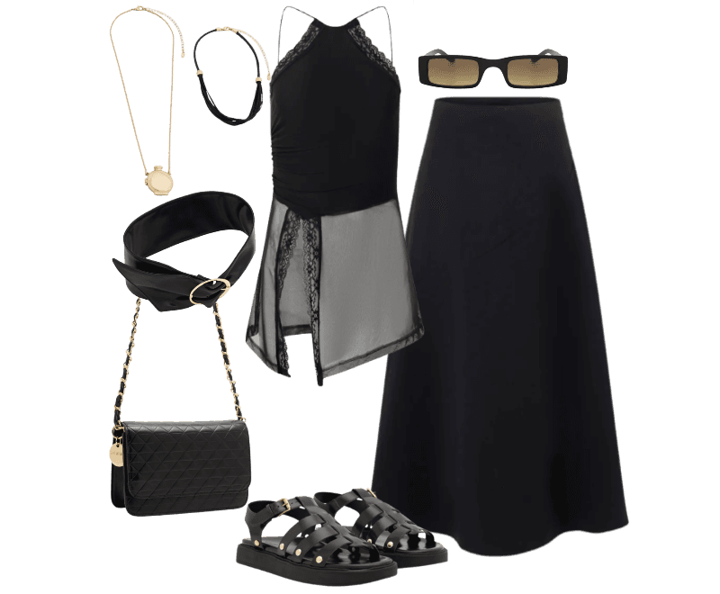 Look Dramático para Festa com amigos