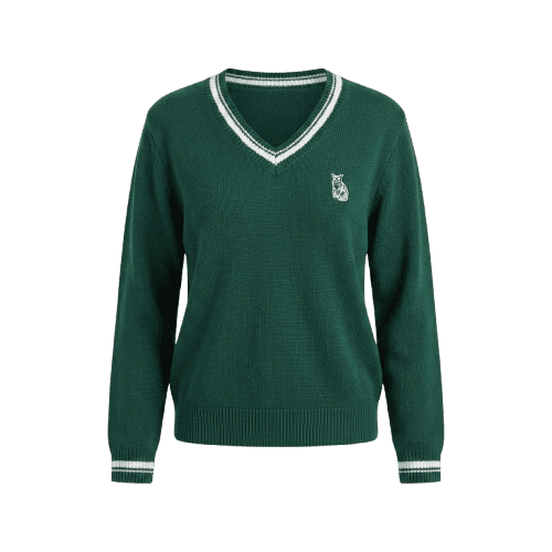 Blusa Tricô Bordado Gatinho