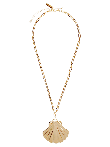 Colar Feminino Medalha Vieira De Palha Dourado Dress To