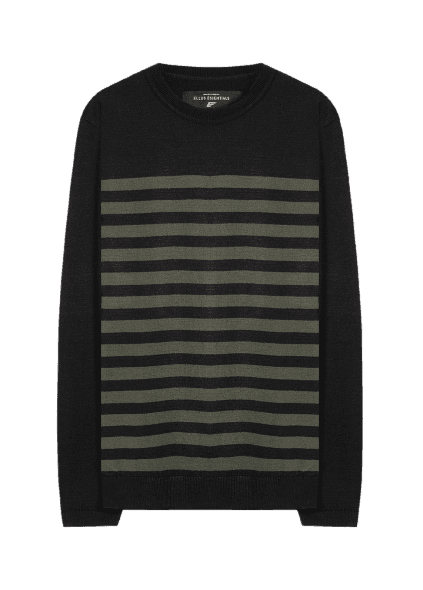 Tricot Power Knit Stripes Verde Militar