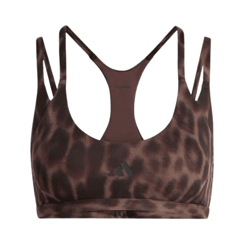 Top esportivo de suporte leve Optime Leopard Strappy