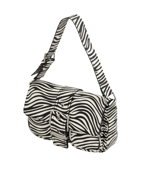 Bolsa Shoulder em PU com Estampa Animal Print