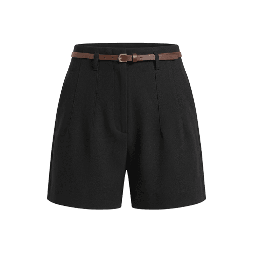 Short Luka alfaiatado com cinto feminino - Preto