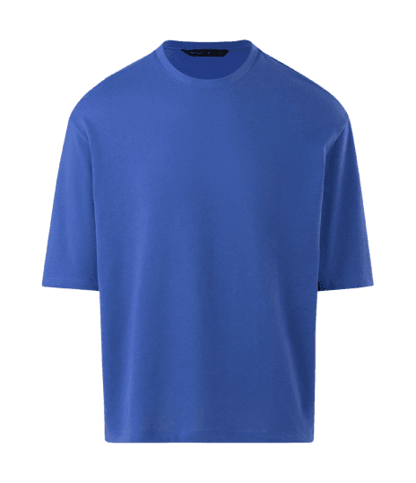 Camiseta Boxy Texturizada Decote Canoa