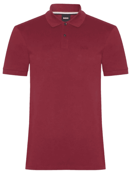 Polo Masculina Manga Curta Pallas Vermelho Boss