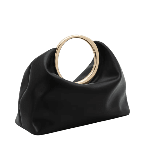 Bolsa de Mão em PU com Alça de Mão Oval