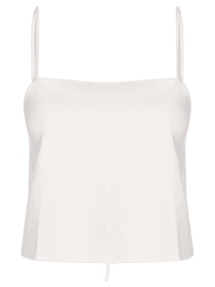 Top Alça de Linho Off White Animale